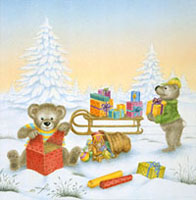 Teddy Weihnachten Winterwald
